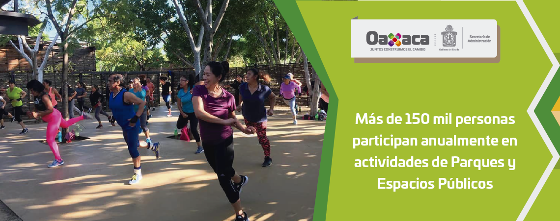 Más de 150 mil personas participan anualmente en actividades de Parques y Espacios Públicos