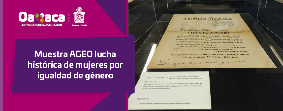 Muestra AGEO lucha histórica de mujeres  por igualdad de género