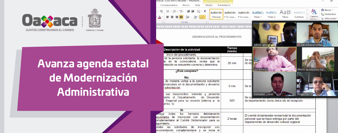 Avanza agenda estatal de Modernización Administrativa