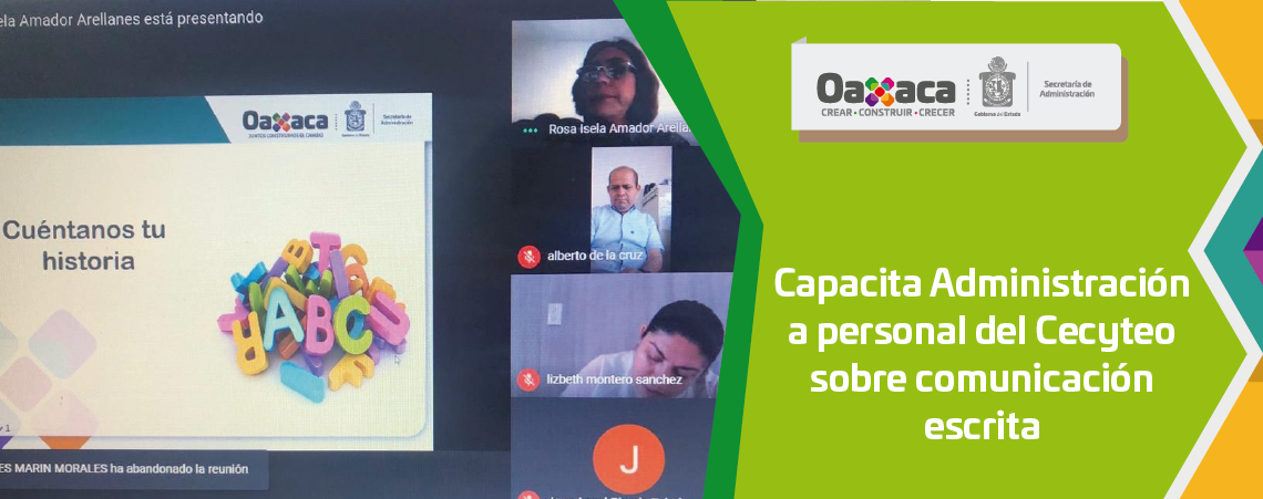 Capacita Administración a personal del Cecyteo sobre comunicación escrita