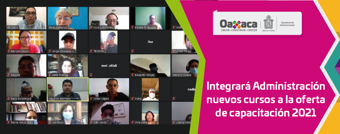 Integrará Administración nuevos cursos a la oferta de capacitación 2021