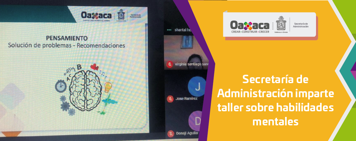Secretaría de Administración imparte taller sobre habilidades mentales