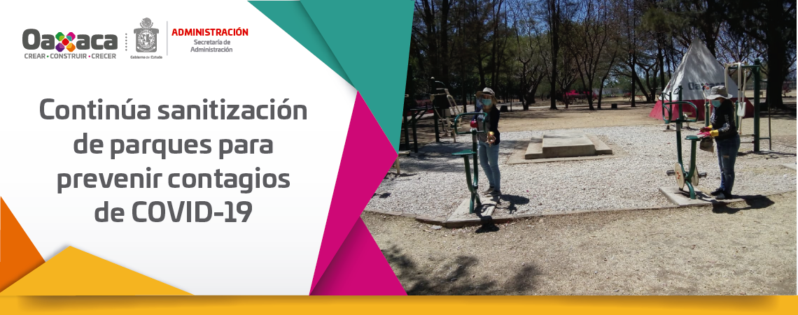 Continúa sanitización de parques para prevenir contagios de COVID-19