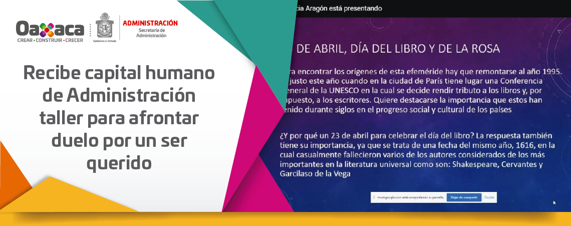 Recibe capital humano de Administración taller para afrontar duelo por un ser querido