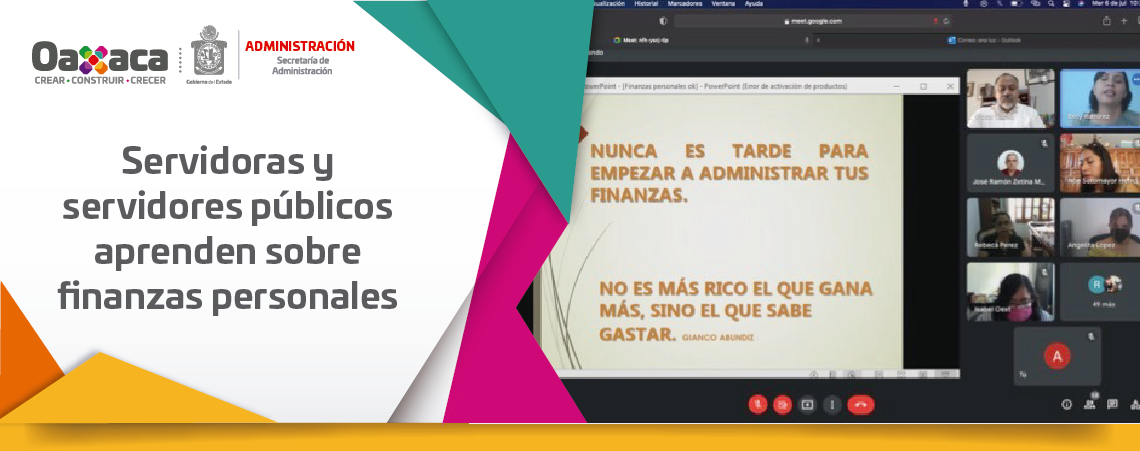Servidoras y servidores públicos aprenden sobre finanzas personales