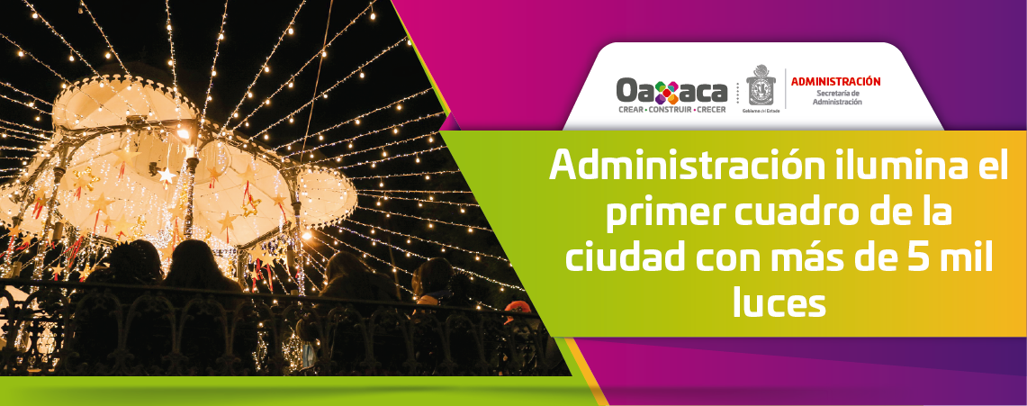 Administración ilumina el primer cuadro de la ciudad con más de 5 mil luces