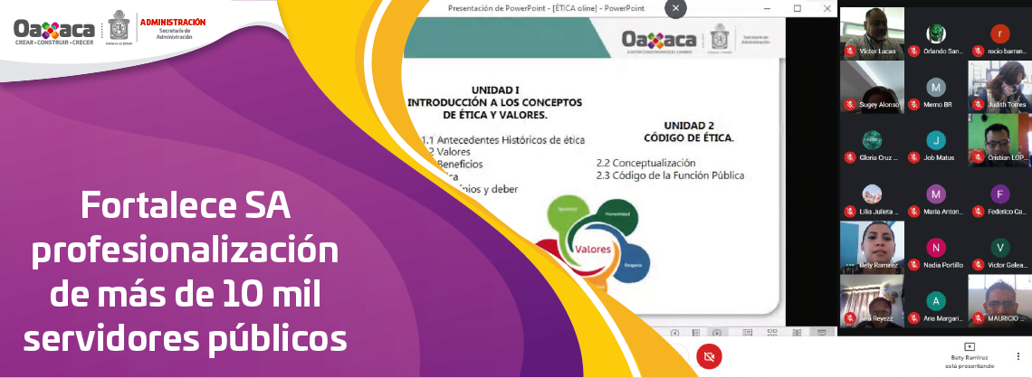 Fortalece SA profesionalización de más de 10 mil servidores públicos
