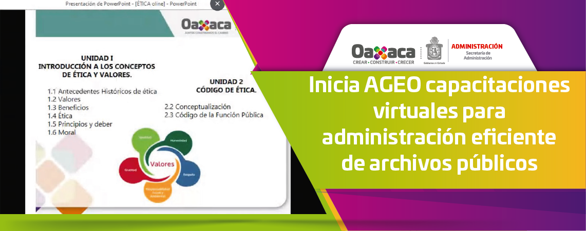 Inicia AGEO capacitaciones virtuales para administración eficiente de archivos públicos