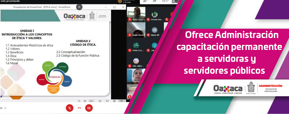Ofrece Administración capacitación permanente a servidoras y servidores públicos