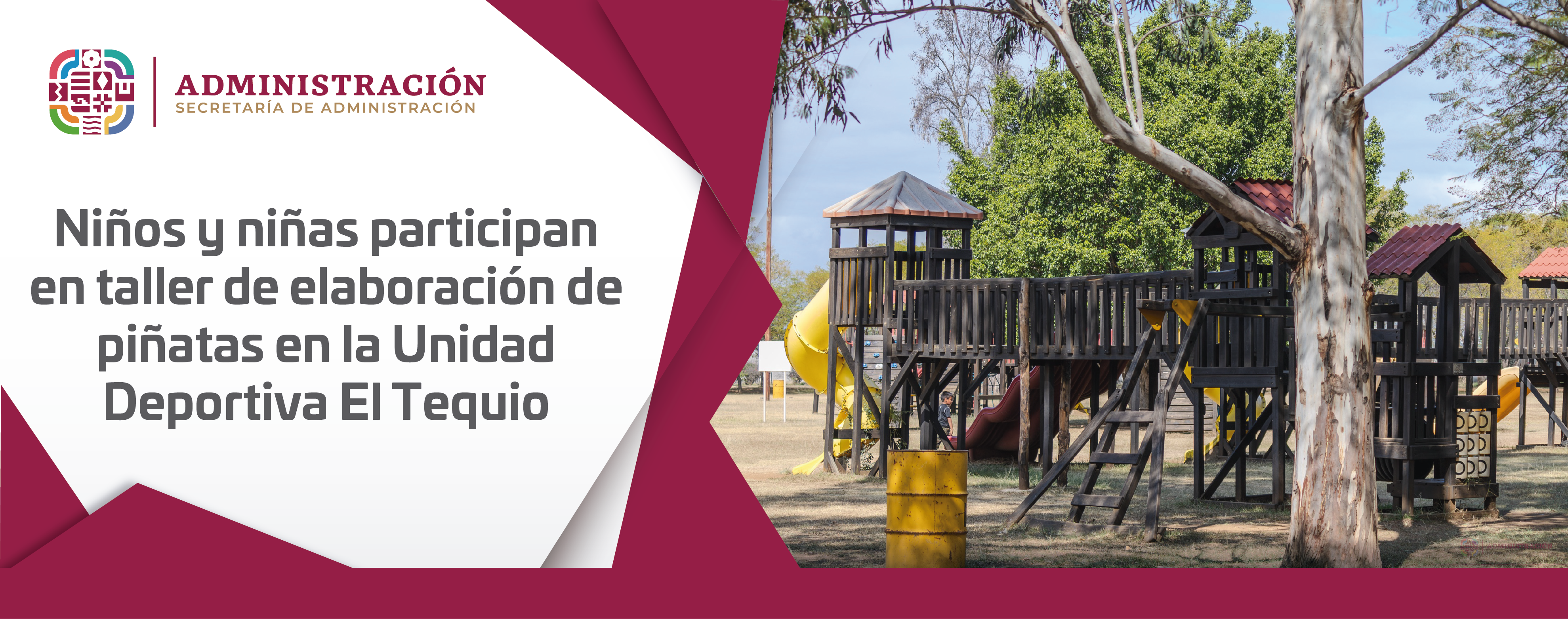 Niños y niñas participan en taller de elaboración de piñatas en la Unidad Deportiva El Tequio