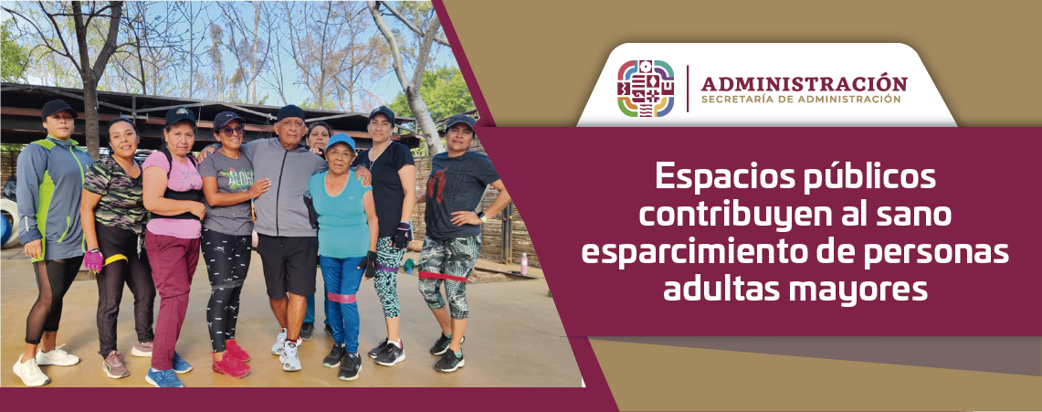 Espacios públicos contribuyen al sano esparcimiento de personas adultas mayores