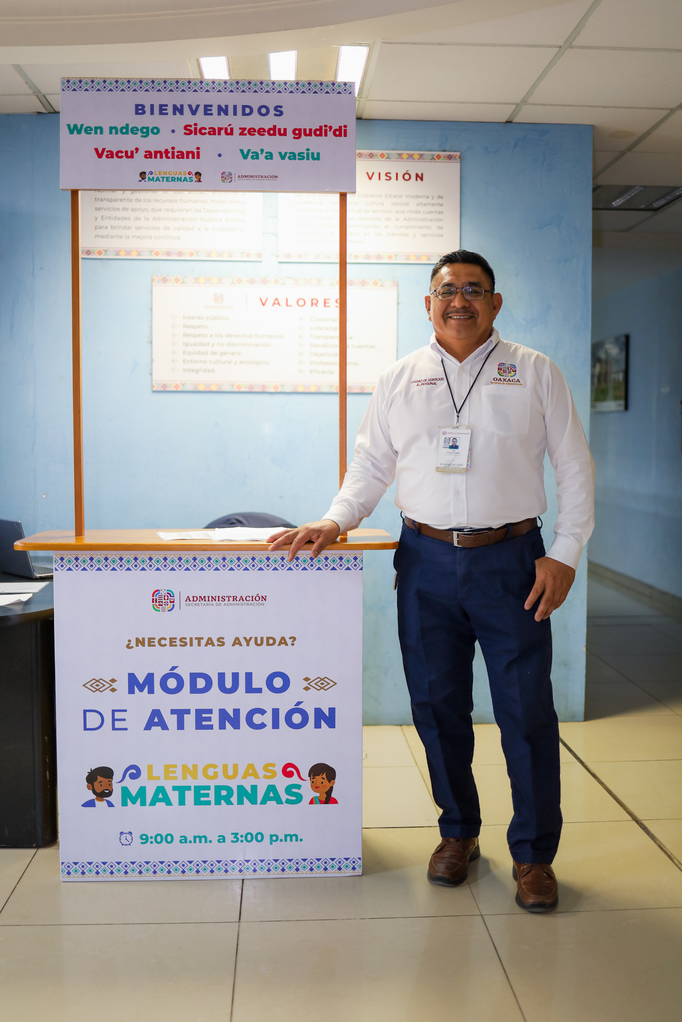 Secretaría de Administración instala módulo de atención en lenguas maternas