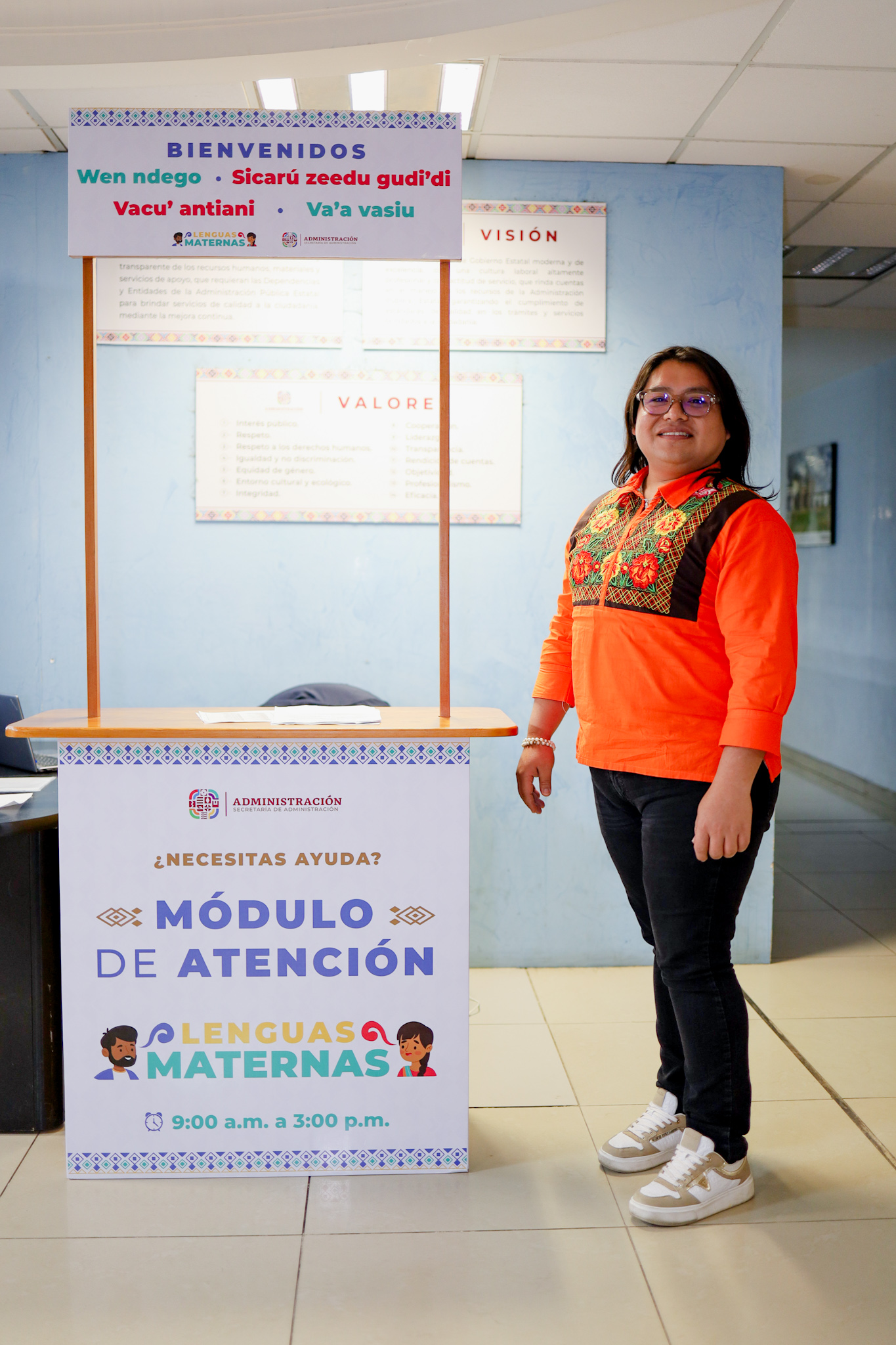 Secretaría de Administración instala módulo de atención en lenguas maternas