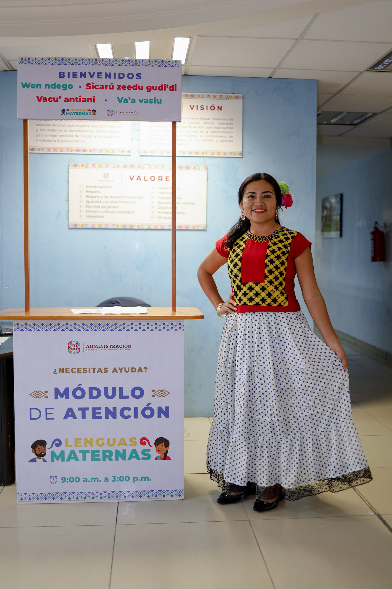 Secretaría de Administración instala módulo de atención en lenguas maternas