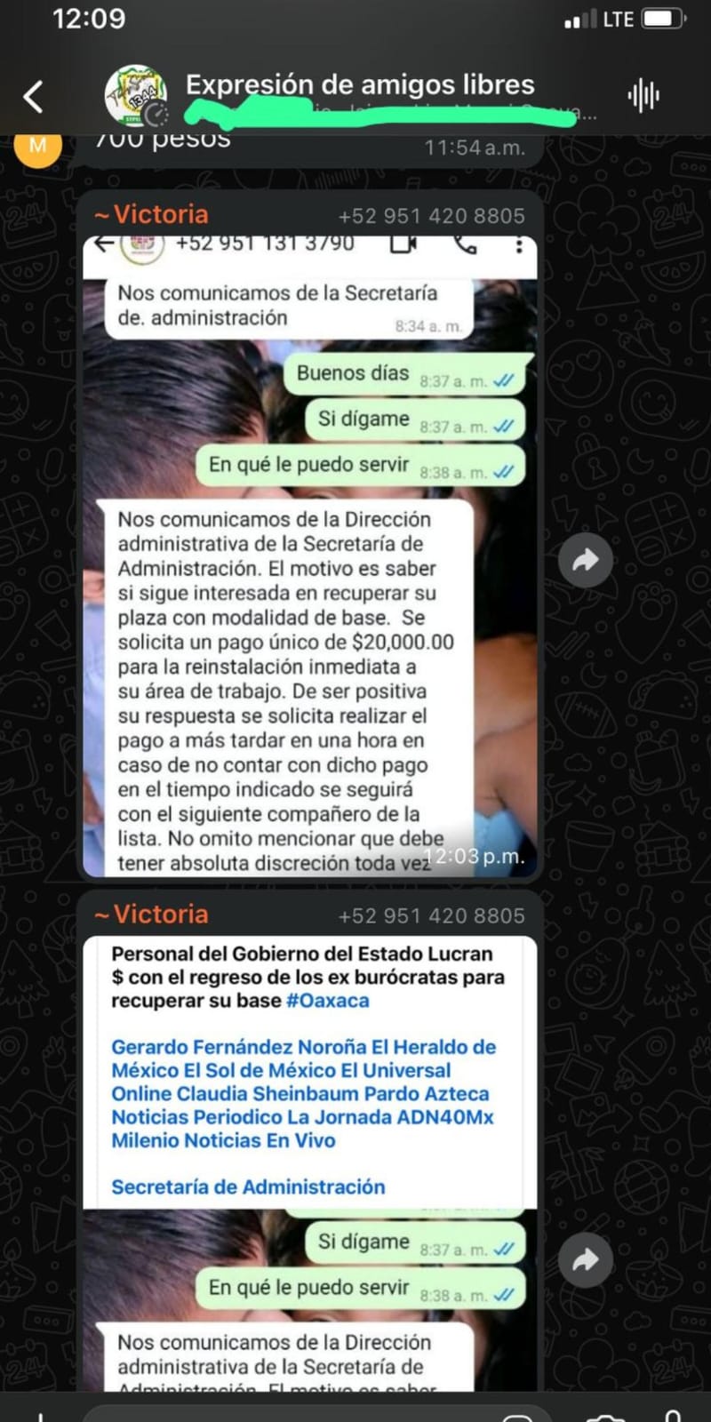 Desmiente Secretaría de Administración cobros relacionados con reinstalación de bases