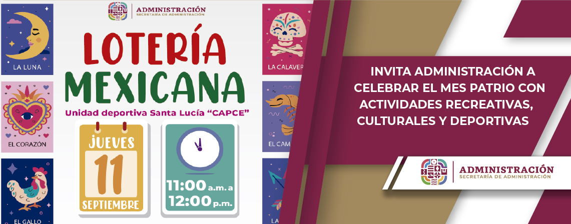Invita Administración a celebrar el mes patrio con actividades recreativas, culturales y deportivas