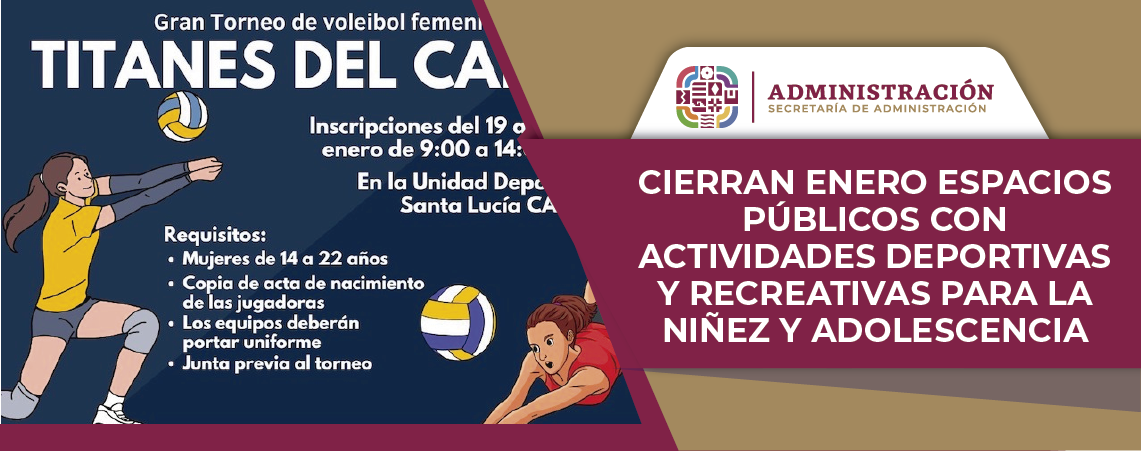 Cierran enero espacios públicos con actividades deportivas y recreativas para la niñez y adolescencia