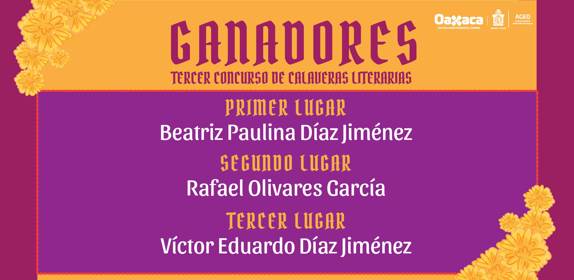 Ganadores tercer concurso Calaveritas Literarias Ganadores tercer concurso Calaveritas Literarias