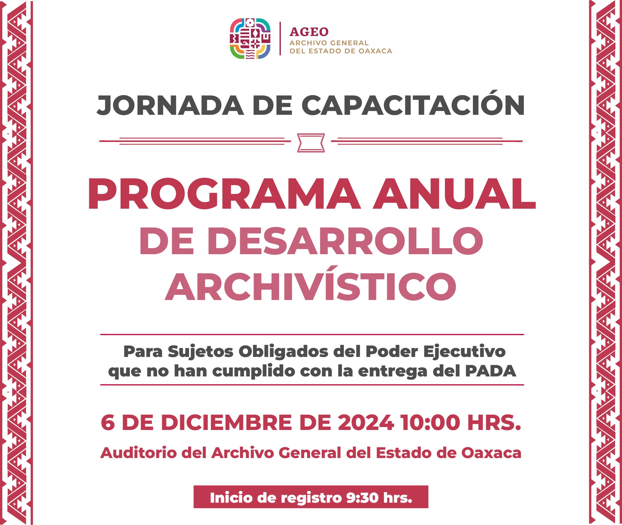 Programa Anual de Desarrollo Archivístico para Sujetos Obligados