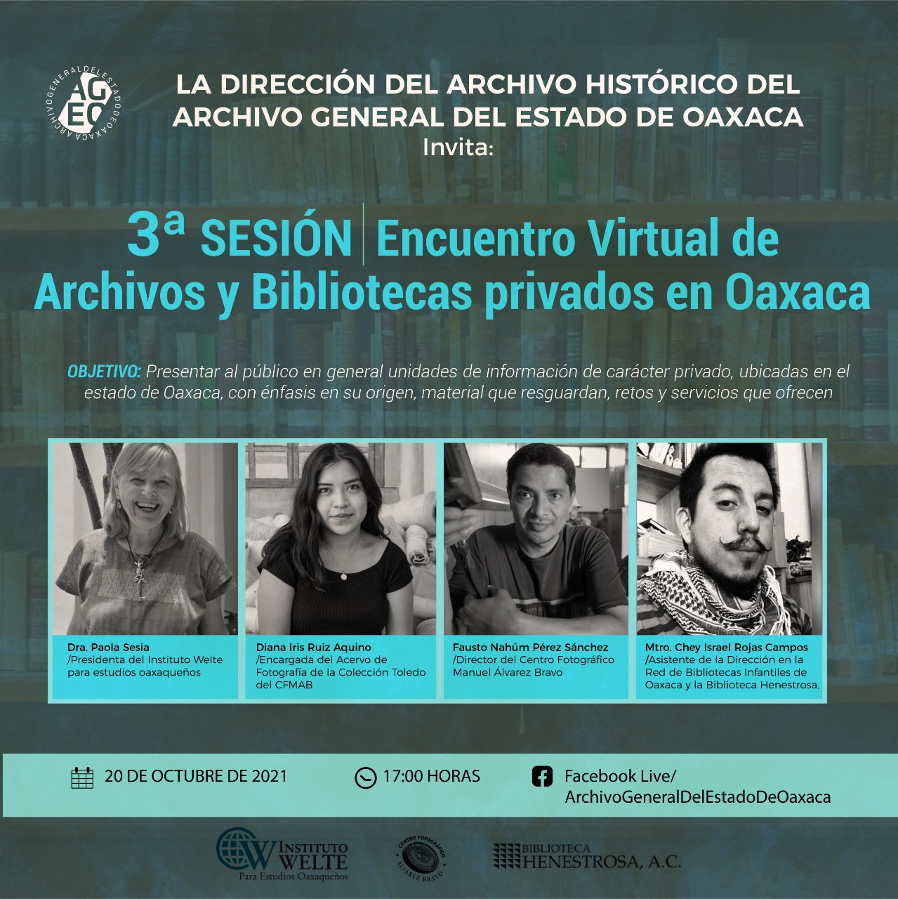Encuentro virtual de Archivos y Bibliotecas privados en Oaxaca Encuentro virtual de Archivos y Bibliotecas privados en Oaxaca