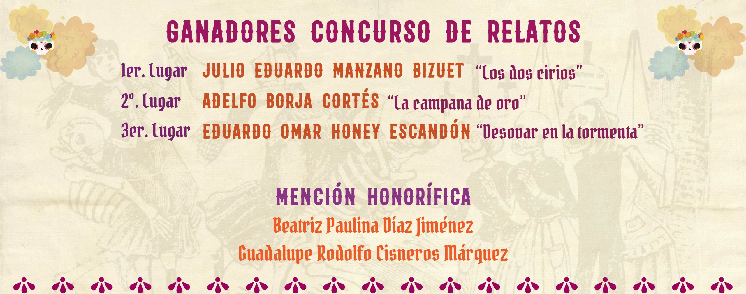 Ganadores Concurso de relatos