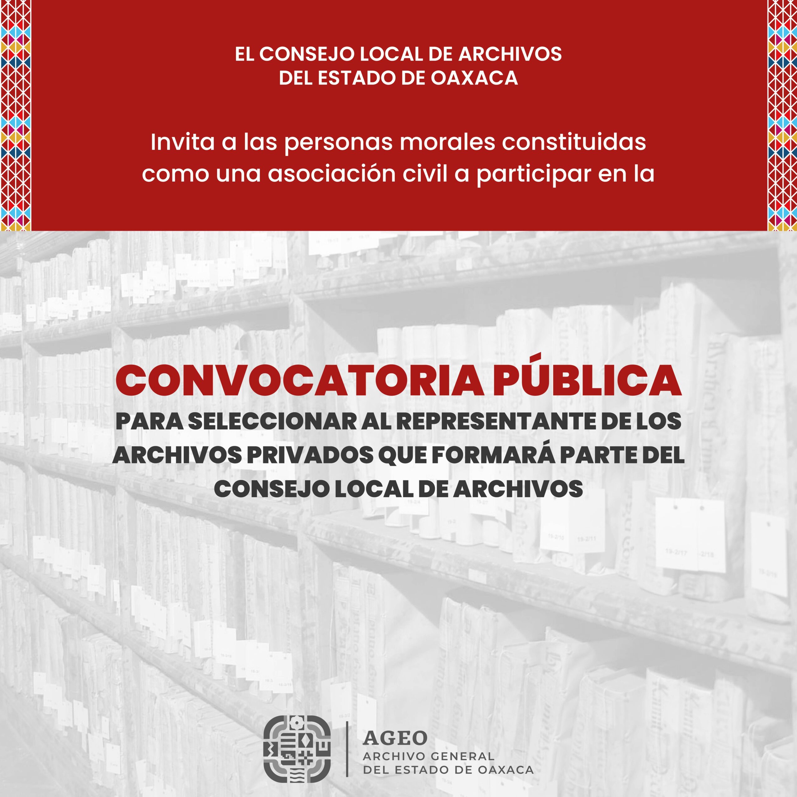 Seleccion del Representante de los Archivos Privados