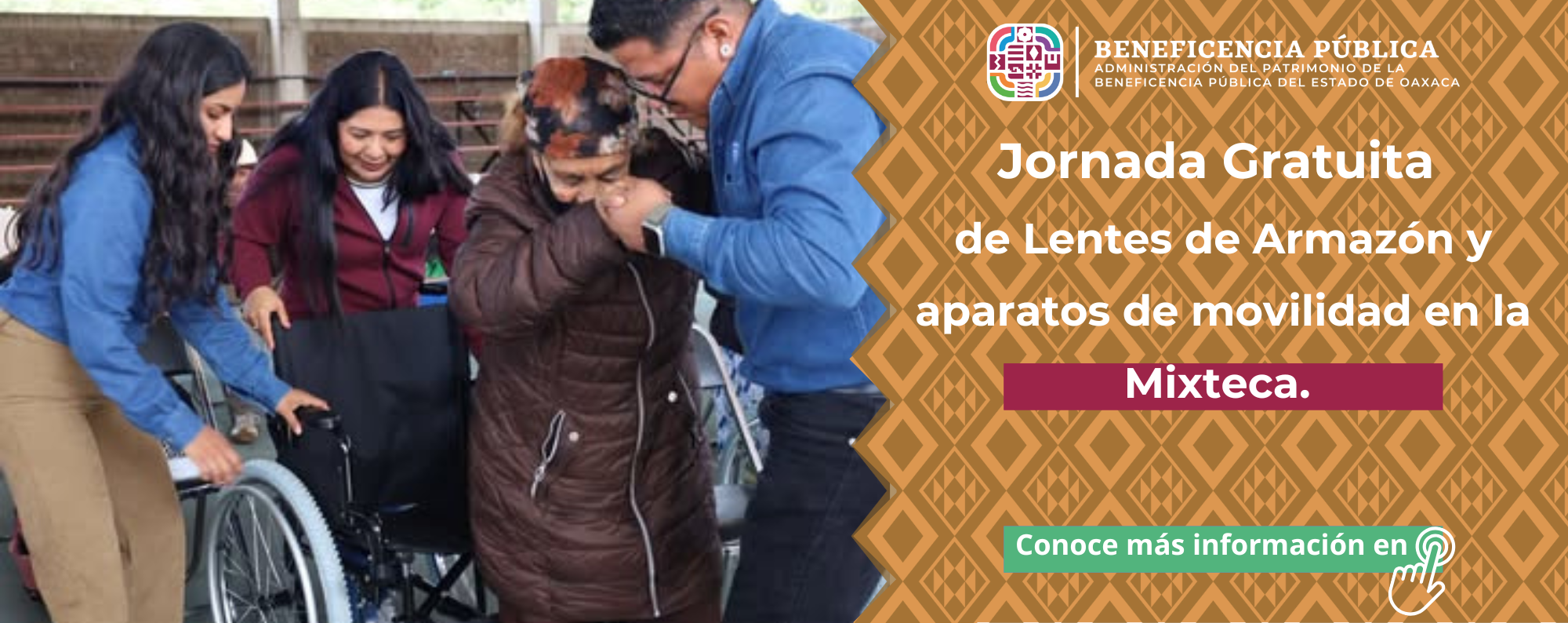 JORNADA GRATUITA DE LENTES DE ARMAZÓN Y APARATOS DE MOVILIDAD EN LA MIXTECA.