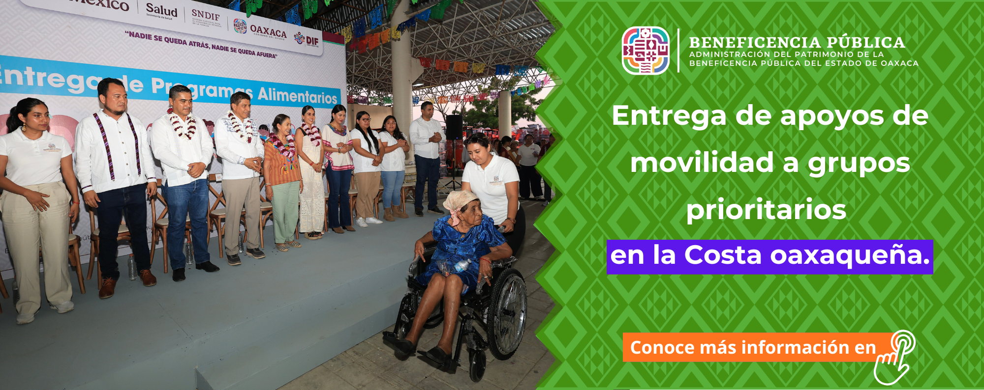 ENTREGA APOYOS DE MOVILIDAD A GRUPOS PRIORITARIOS EN LA COSTA OAXAQUEÑA.