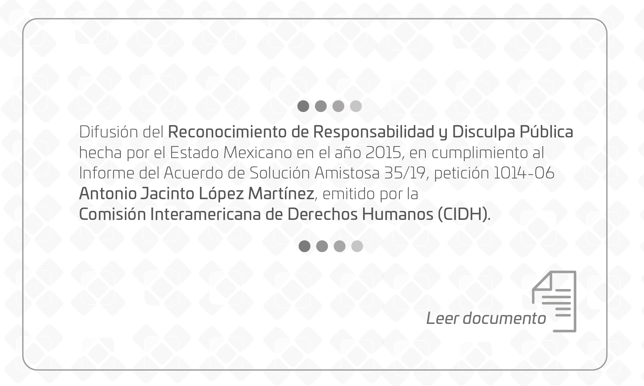 Reconocimiento de responsabilidad y disculpa pública en Español y Traducción Triqui San Martín Itunyoso