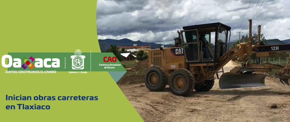Inician obras carreteras en Tlaxiaco. Inician obras carreteras en Tlaxiaco.