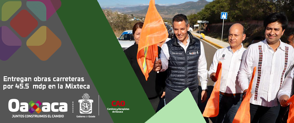 Entregan obras carreteras por 45.5 mdp en la Mixteca. Entregan obras carreteras por 45.5 mdp en la Mixteca.