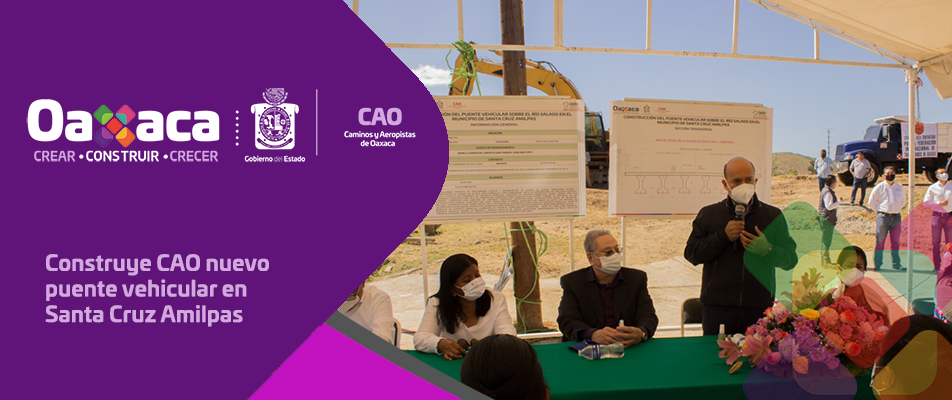 Construye CAO nuevo puente vehicular en Santa Cruz Amilpas. Construye CAO nuevo puente vehicular en Santa Cruz Amilpas.