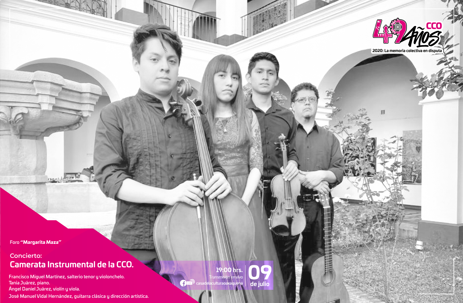 Ofrecerá la Camerata Instrumental de la CCO concierto virtual de música clásica Ofrecerá la Camerata Instrumental de la CCO concierto virtual de música clásica