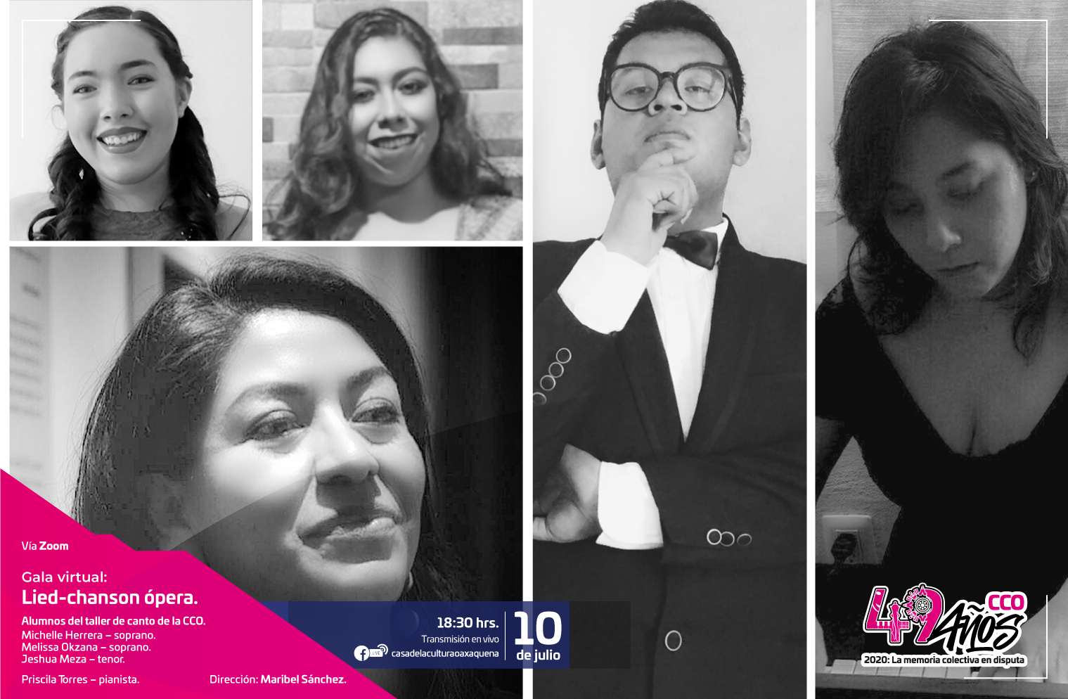Transmitirá la Casa de la Cultura Oaxaqueña “Gala virtual de ópera” Transmitirá la Casa de la Cultura Oaxaqueña “Gala virtual de ópera”