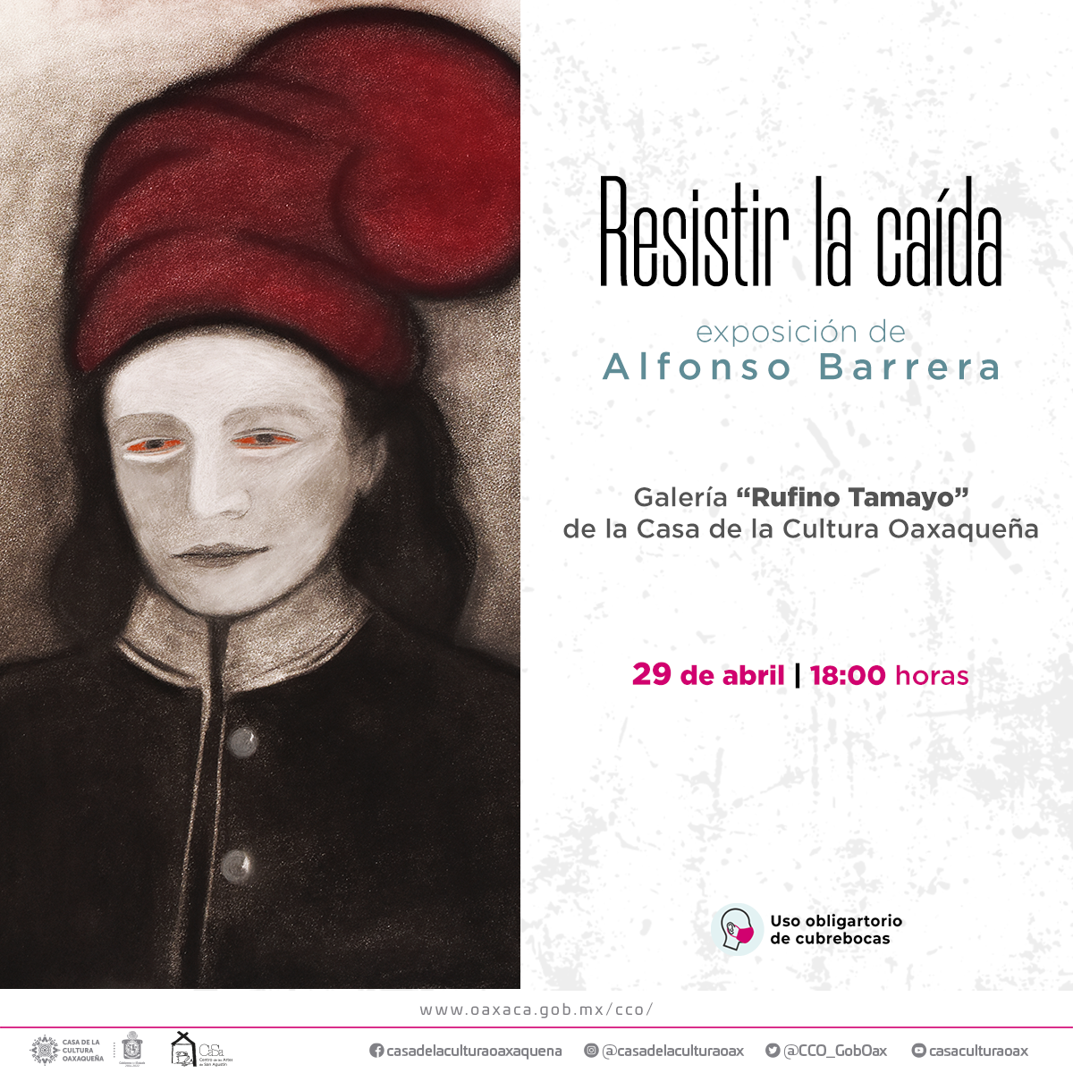 Exhibirá Alfonso Barrera “Resistir la caída” en la Casa de la Cultura Oaxaqueña