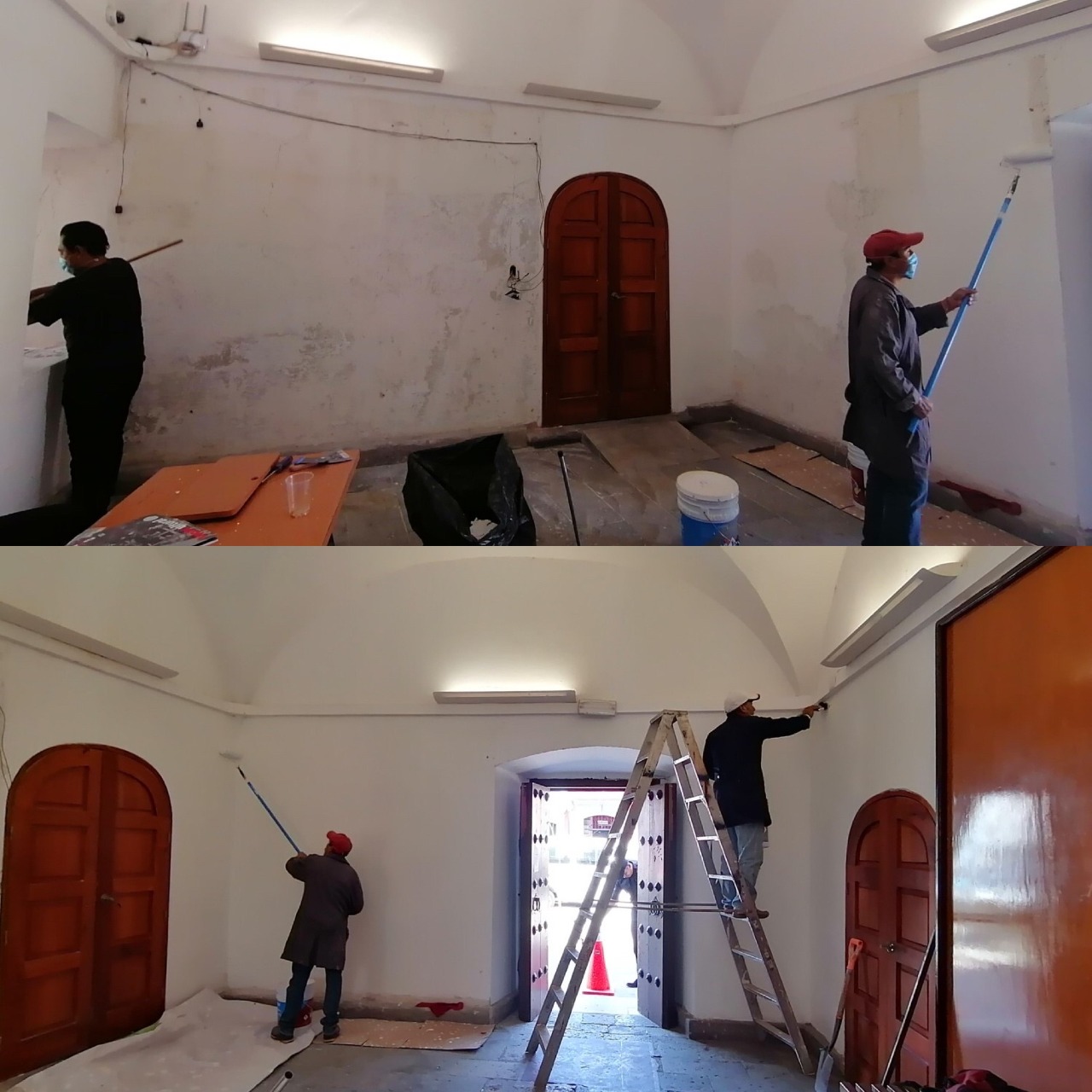 Con tareas de mantenimiento, dignifican espacios de la Casa de la Cultura Oaxaqueña