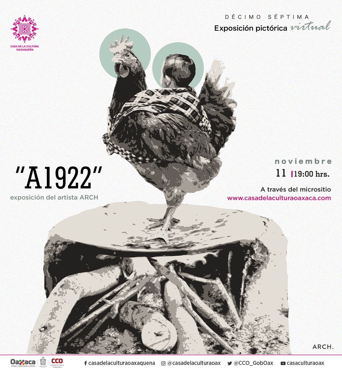 ARCH exhibe “A1922” para la galería virtual de la Casa de la Cultura Oaxaqueña