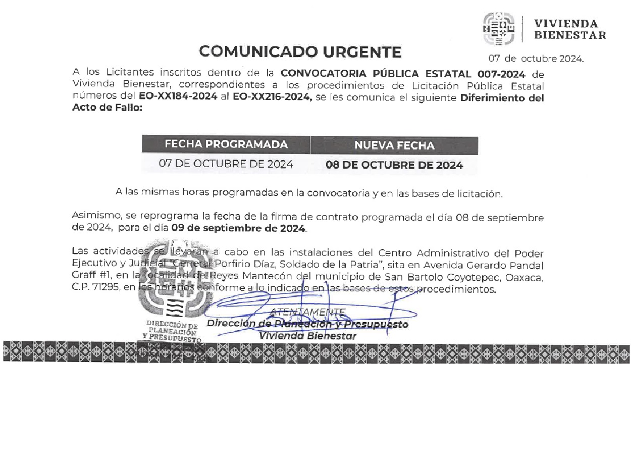 diferimiento 007-2024