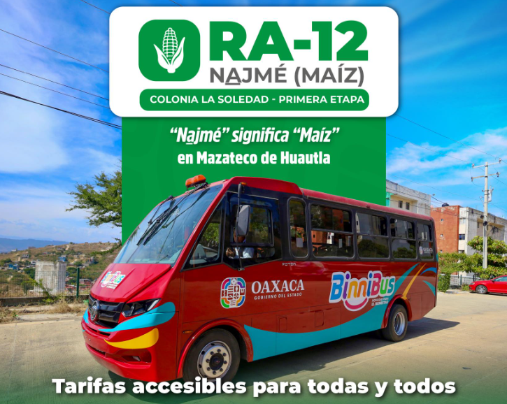 Inaugura BinniBus nueva ruta: RA12 “Najmé” colonia La Soledad – Primera Etapa