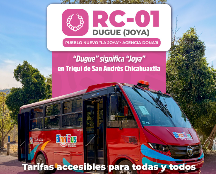 BinniBus pone en operación nueva ruta en colonia “La Joya” con agencia Donají
