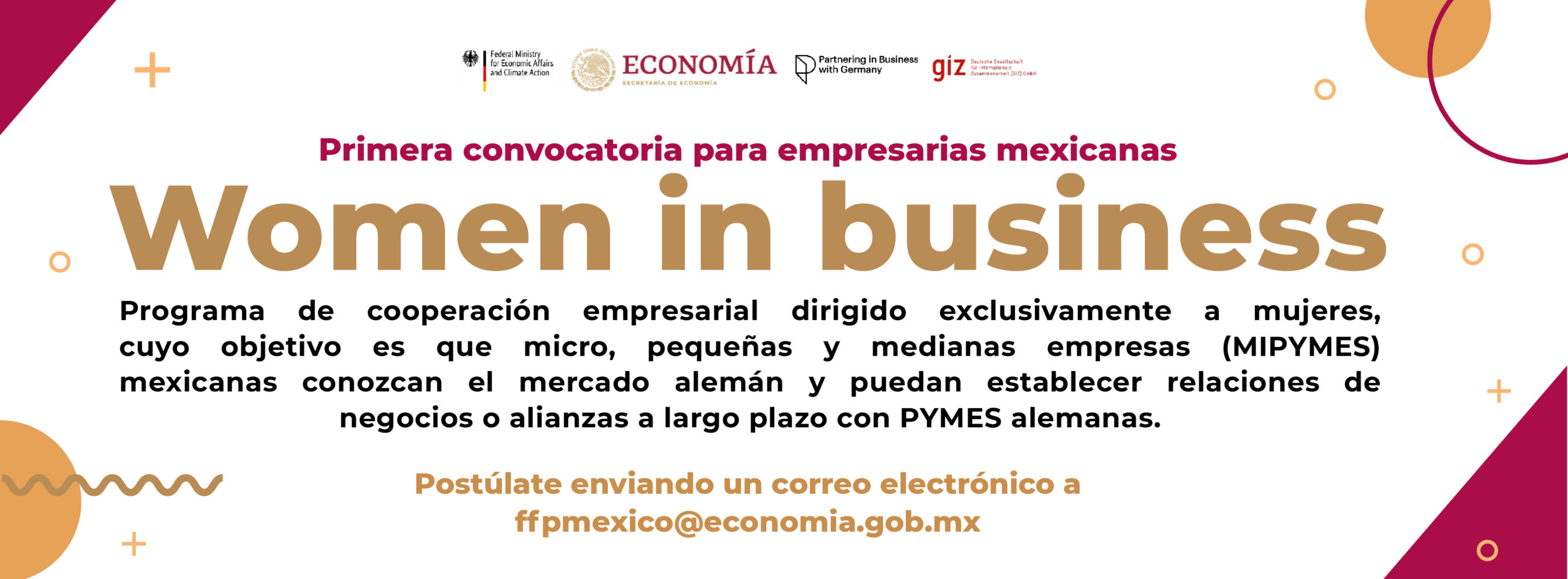 Convocatoria abierta | Convocatoria para empresarias mexicanas: Women in Business