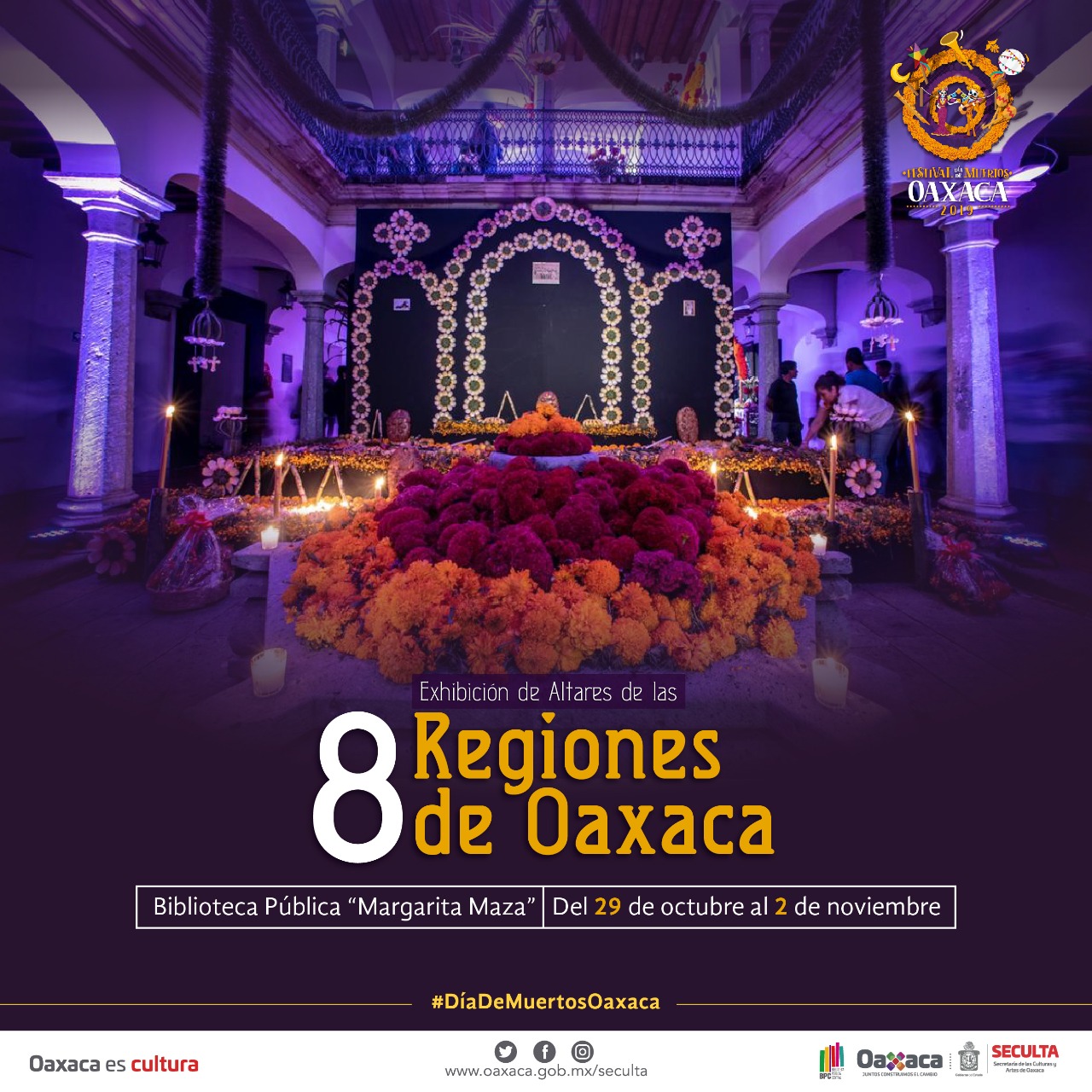 Invita Seculta a la inauguración de altares de muertos en Oaxaca –  Coordinación de Comunicación Social del Gobierno del Estado