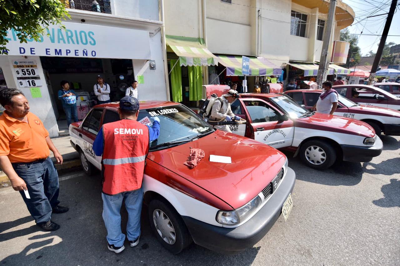 Sanitización de Taxis Colectivos