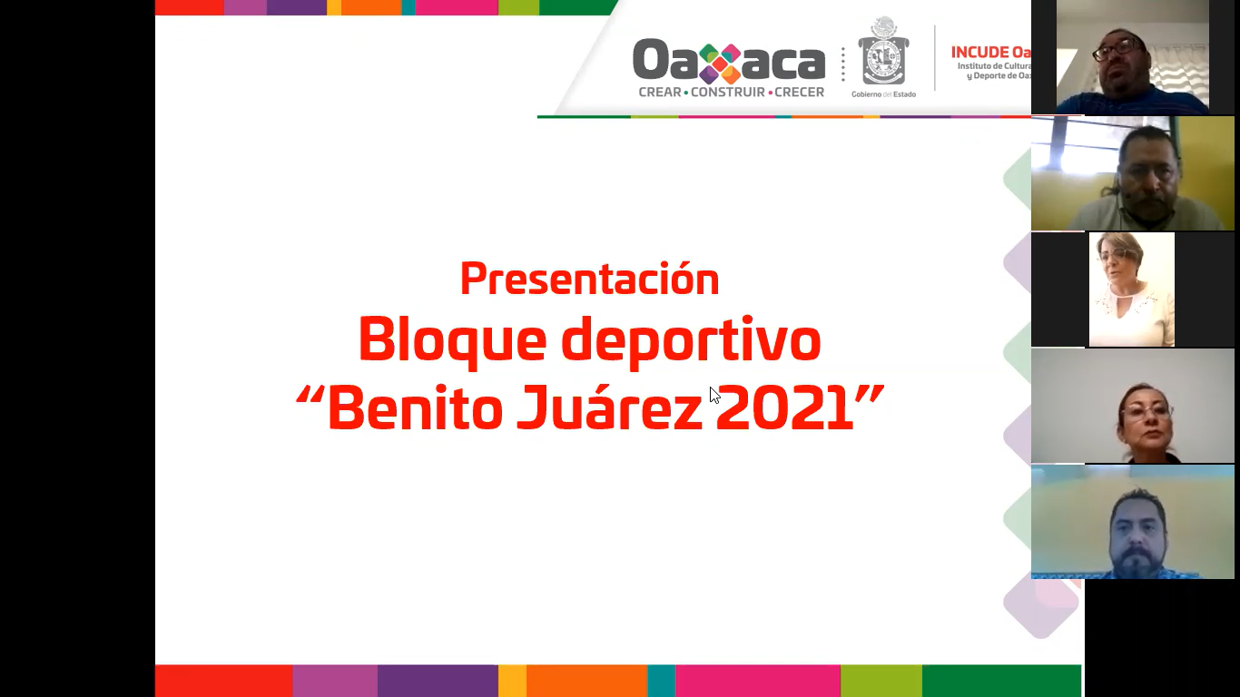 Incude Oaxaca presenta las actividades y calendario del Bloque Deportivo “Benito Juárez”
