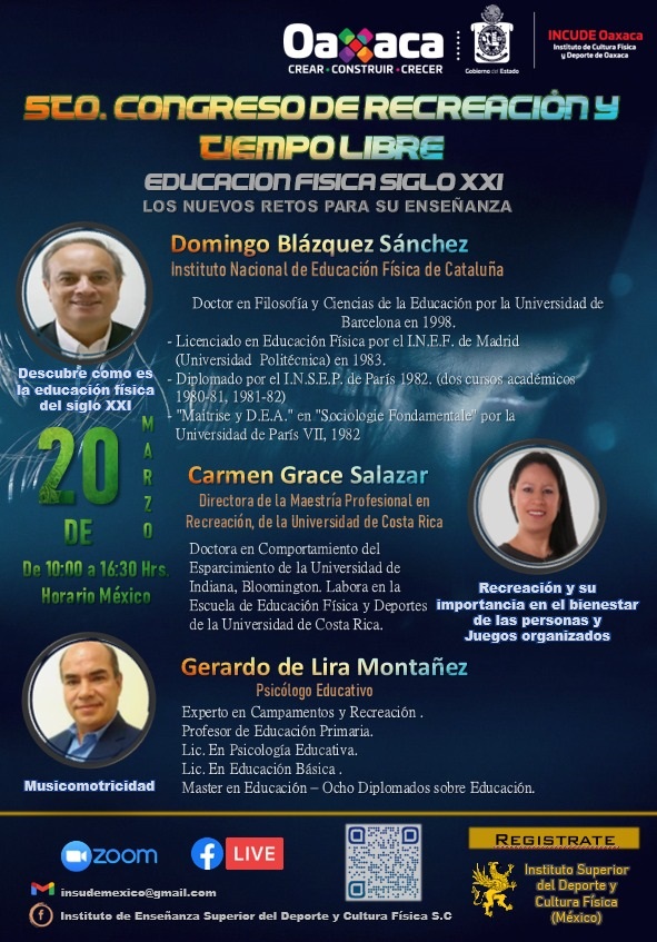 Bloque Deportivo “Benito Juárez” continúa este sábado con el Quinto Congreso de Recreación y Tiempo Libre