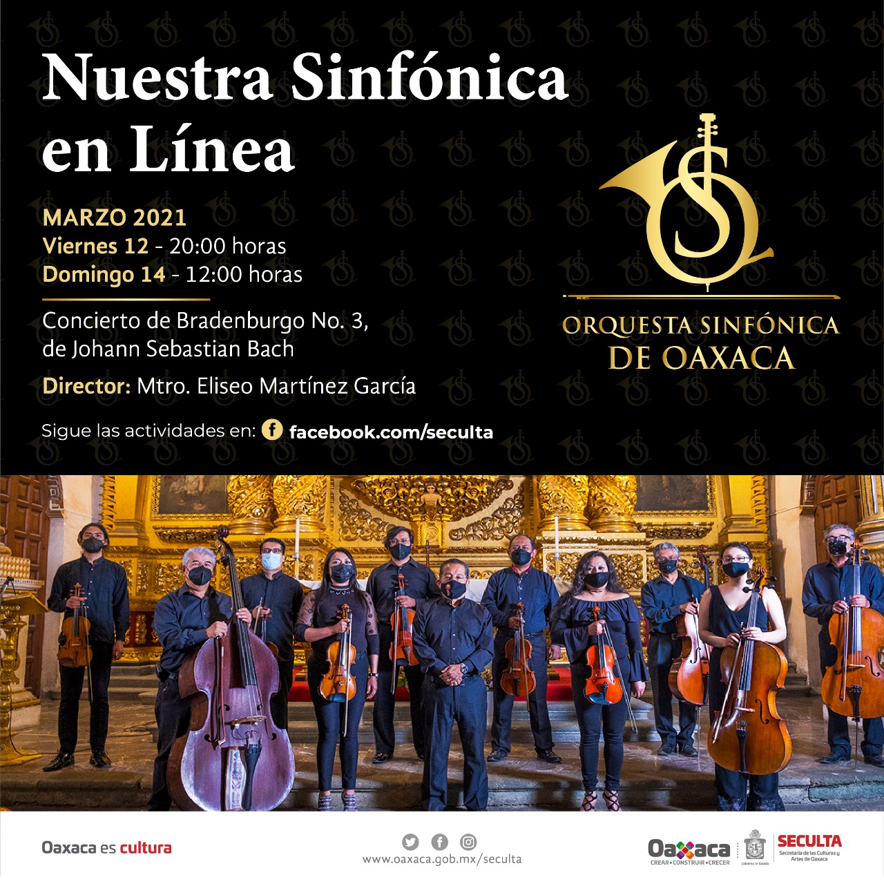 Invita Seculta a disfrutar de las transmisiones de “Nuestra Sinfónica en línea”
