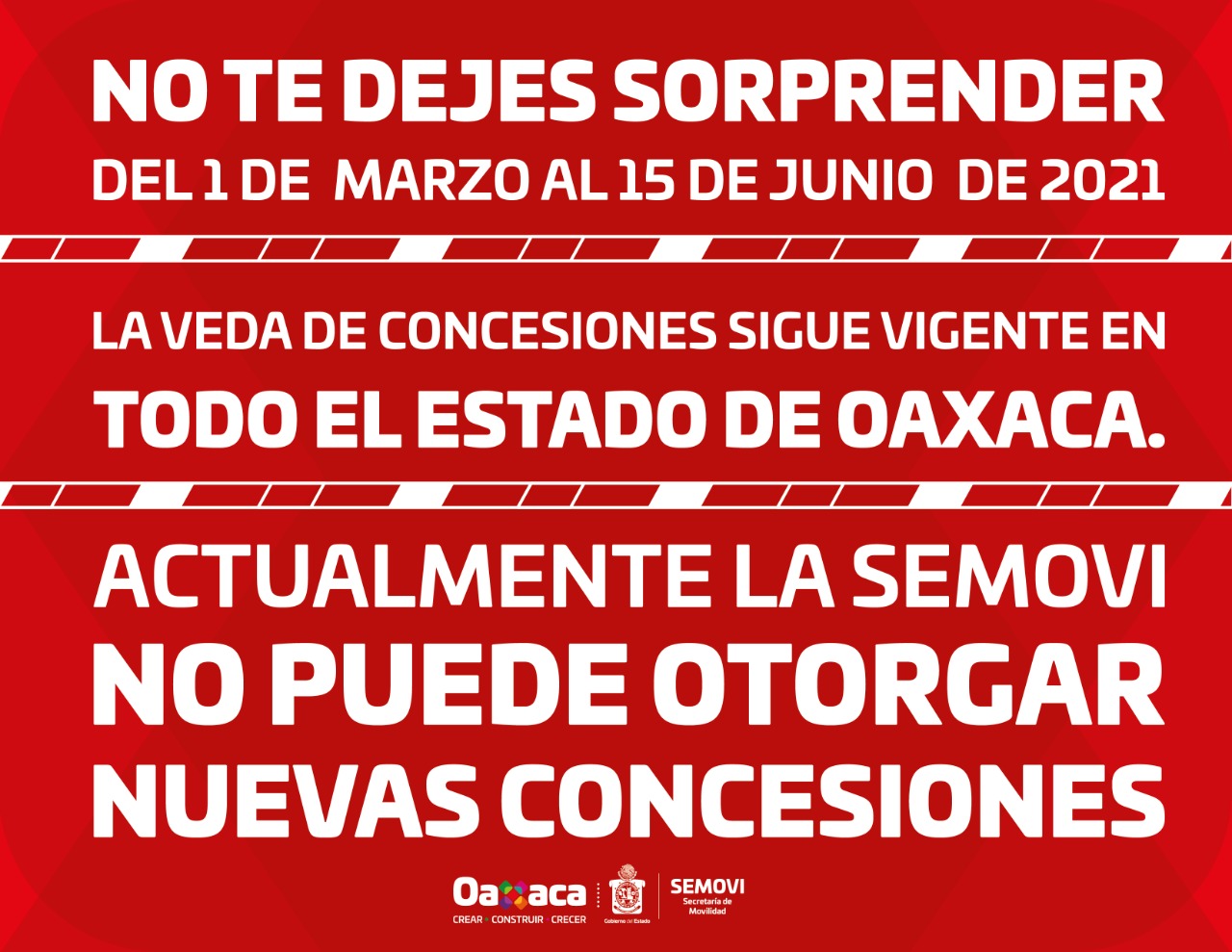 Se amplía veda de concesiones hasta el 15 de junio: Semovi