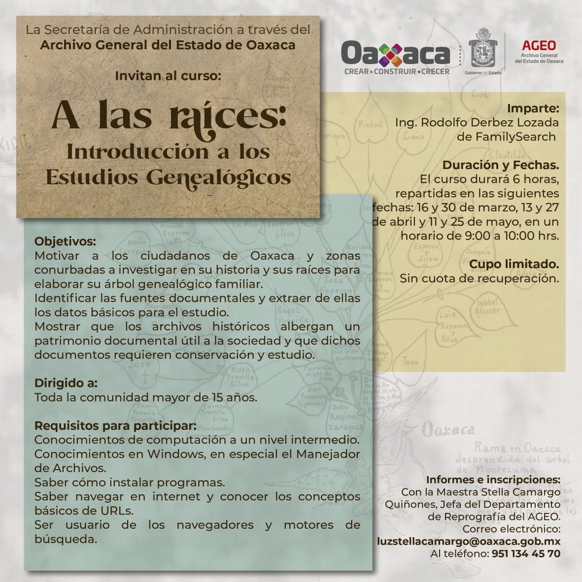 Invita AGEO a curso virtual para preservar documentos personales