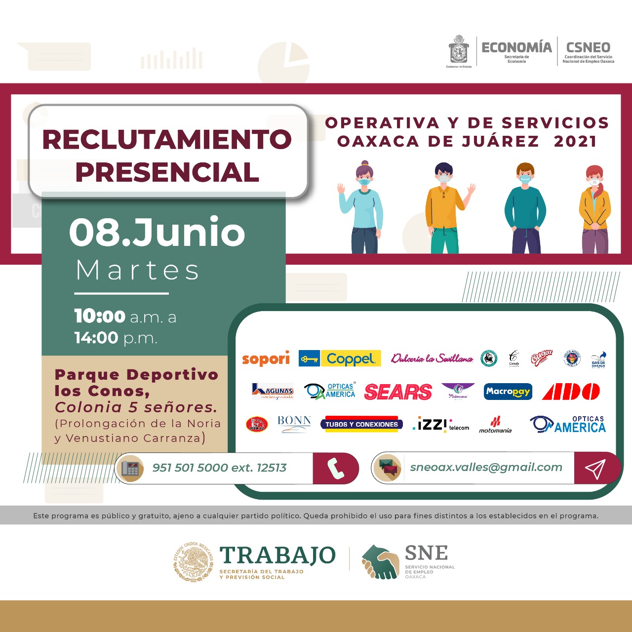 Ofertará CSNEO vacantes laborales con Reclutamiento Presencial en la Ciudad de Oaxaca