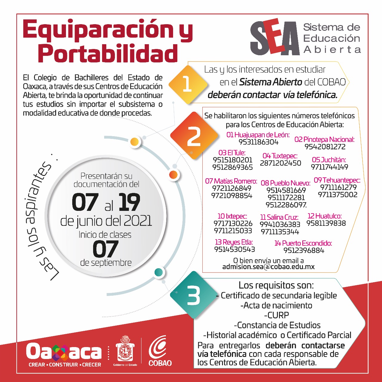 La oportunidad de terminar tu bachillerato está en el sistema abierto del COBAO